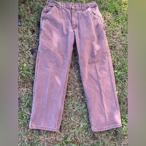Carhartt Vintage Pants Dungaree Fit Carpenter Workwear Mens 34x31 Brown B11 CHT